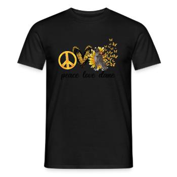 Great Dane Mom Sunflower Dane Lovers - Men's T-Shirt - black - Front - AI Model Male 178 light (178cm)