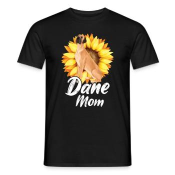 Great Dane Mom Sunflower Dane Lovers - Men's T-Shirt - black - Front - AI Model Male 178 light (178cm)