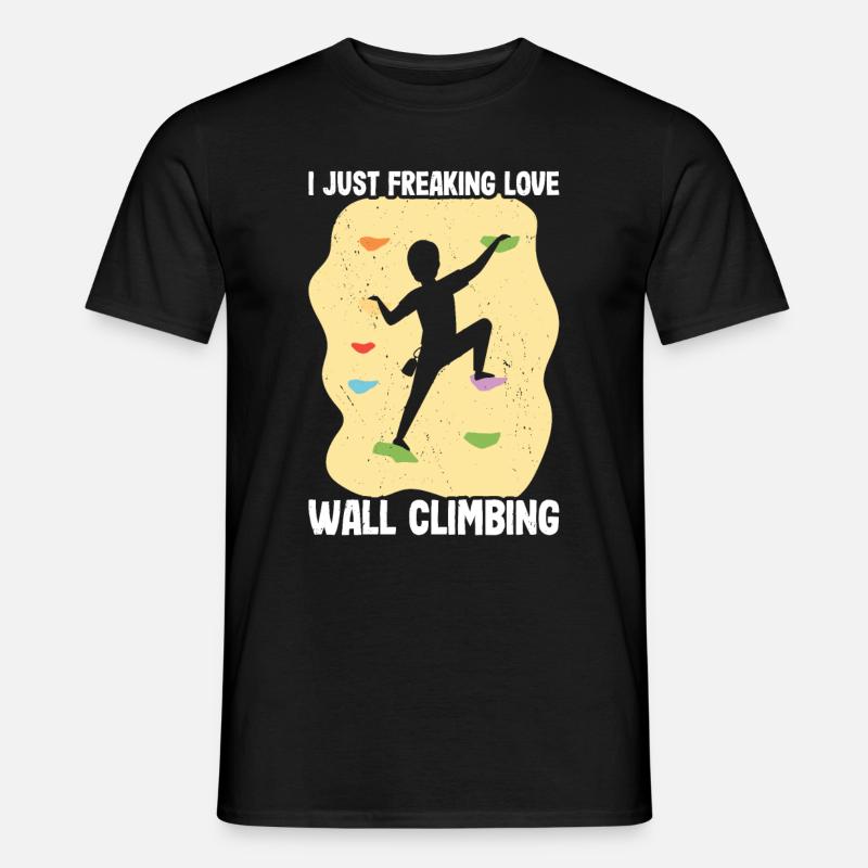 Wand Klettern - Männer T-Shirt - Schwarz