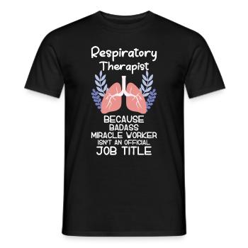 Respiratory therapists - Men's T-Shirt - black - Front - AI Model Male 178 light (178cm)