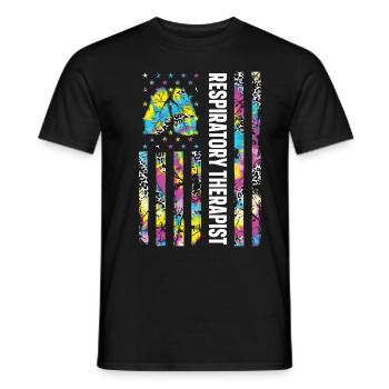 Respiratory therapists - Men's T-Shirt - black - Front - AI Model Male 178 light (178cm)