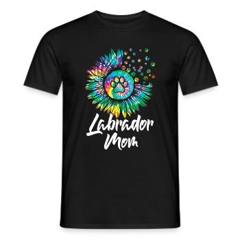 Mother Sunflower Labrador Retriever Dog - Men's T-Shirt - black - Front - AI Model Male 178 light (178cm)
