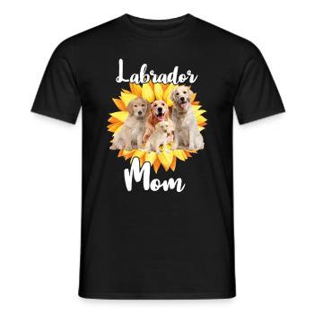 Mother Sunflower Labrador Retriever Dog - Men's T-Shirt - black - Front - AI Model Male 178 light (178cm)