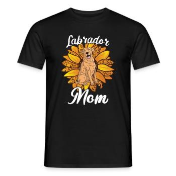 Mother Sunflower Labrador Retriever Dog - Men's T-Shirt - black - Front - AI Model Male 178 light (178cm)
