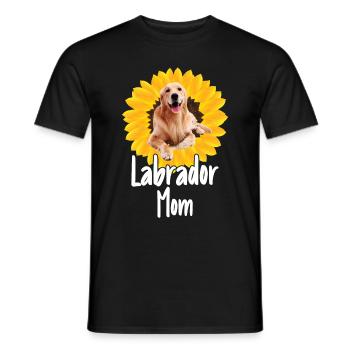 Mother Sunflower Labrador Retriever Dog - Men's T-Shirt - black - Front - AI Model Male 178 light (178cm)