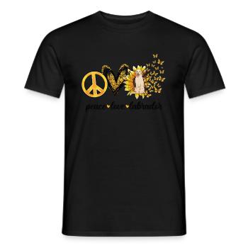 Mother Sunflower Labrador Retriever Dog - Men's T-Shirt - black - Front - AI Model Male 178 light (178cm)