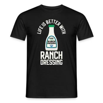 Ranch -Vinaigrette -Ranch -Vinaigrette - T-shirt homme - noir - Devant - AI Model Male 178 light (178cm)