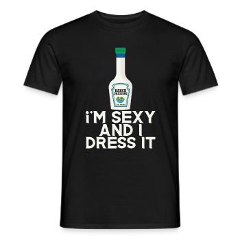 Ranch -Vinaigrette -Ranch -Vinaigrette - T-shirt homme - noir - Devant - AI Model Male 178 light (178cm)