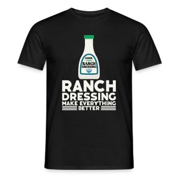Ranch -Vinaigrette -Ranch -Vinaigrette - T-shirt homme - noir - Devant - AI Model Male 178 light (178cm)