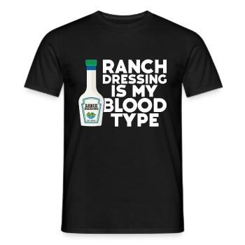 Ranch -Vinaigrette -Ranch -Vinaigrette - T-shirt homme - noir - Devant - AI Model Male 178 light (178cm)