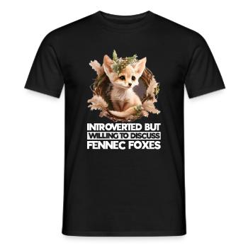 Fennec Renard - T-shirt homme - noir - Devant - AI Model Male 178 light (178cm)