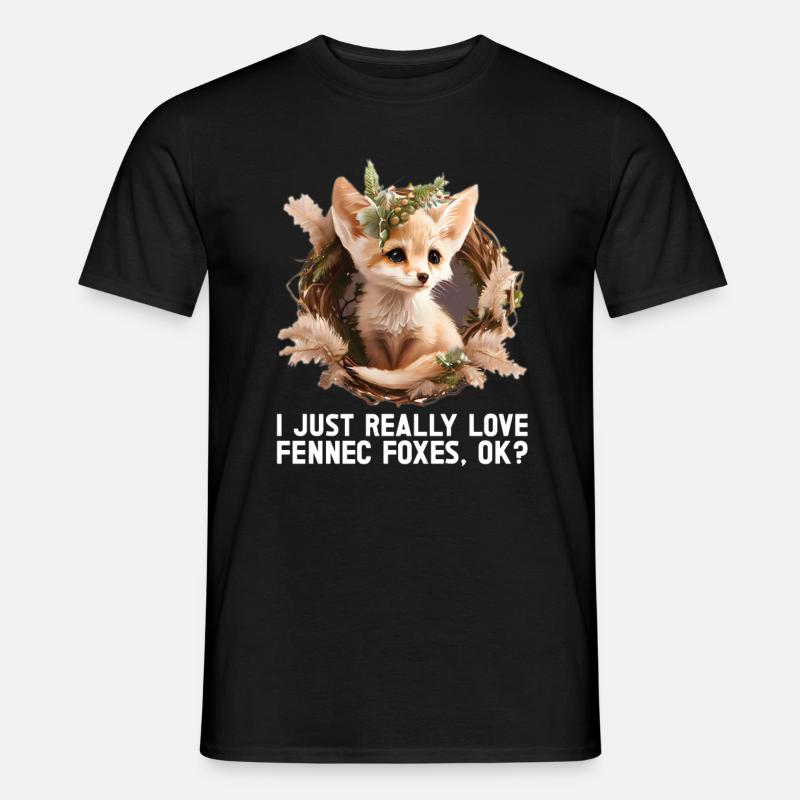 Fennec Fox - Männer T-Shirt - Schwarz