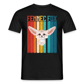 Fennec Renard - T-shirt homme - noir - Devant - AI Model Male 178 light (178cm)