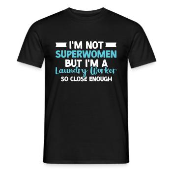 Wash workers - Men's T-Shirt - black - Front - AI Model Male 178 light (178cm)