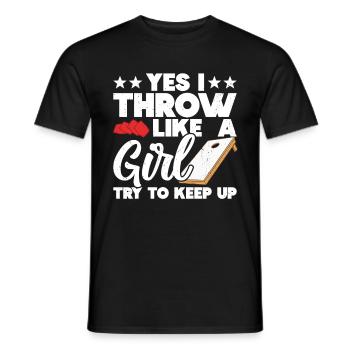 Cornhole - Männer T-Shirt - Schwarz - Vorne - AI Model Male 178 light (178cm)