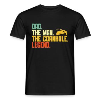 Cornhole - Männer T-Shirt - Schwarz - Vorne - AI Model Male 178 light (178cm)