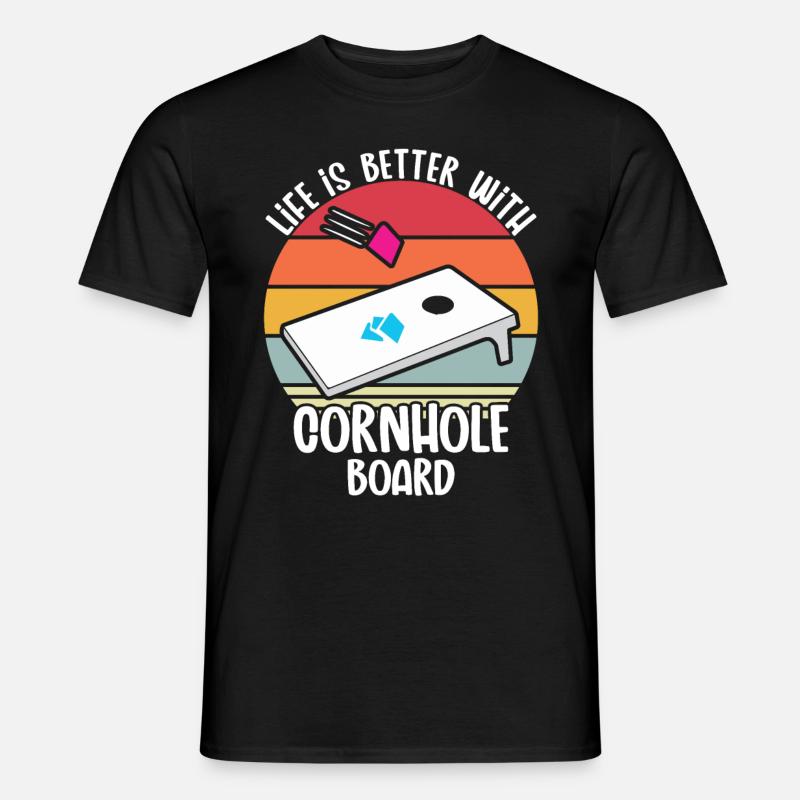 Cornhole - Männer T-Shirt - Schwarz