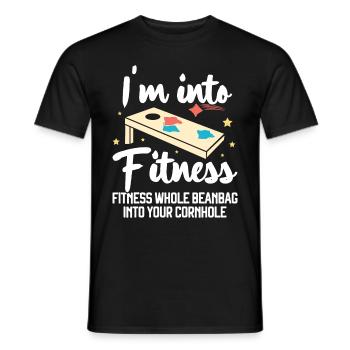 Cornhole - Männer T-Shirt - Schwarz - Vorne - AI Model Male 178 light (178cm)