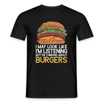 Hamburger - Men's T-Shirt - black - Front - AI Model Male 178 light (178cm)