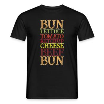 Hamburger - Men's T-Shirt - black - Front - AI Model Male 178 light (178cm)
