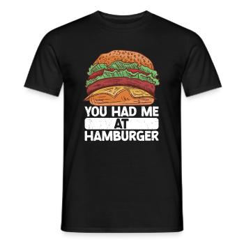 Hamburger - Men's T-Shirt - black - Front - AI Model Male 178 light (178cm)