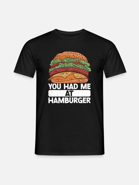 Hamburger - Männer T-Shirt - Schwarz