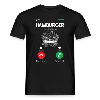 Hamburger - Men's T-Shirt - black - Front - AI Model Male 178 light (178cm)
