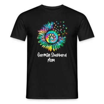 Berger allemand Tournesol Maman - T-shirt homme - noir - Devant - AI Model Male 178 light (178cm)