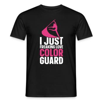 Farbschutz - Männer T-Shirt - Schwarz - Vorne - AI Model Male 178 light (178cm)