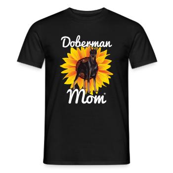 Doberman Mom Tournesols Doberman Pinscher Chien - T-shirt homme - noir - Devant - AI Model Male 178 light (178cm)