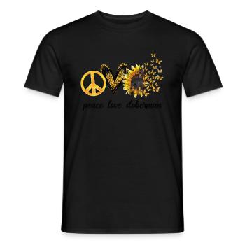 Doberman Mom Tournesols Doberman Pinscher Chien - T-shirt homme - noir - Devant - AI Model Male 178 light (178cm)