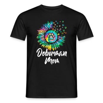 Doberman Mom Tournesols Doberman Pinscher Chien - T-shirt homme - noir - Devant - AI Model Male 178 light (178cm)