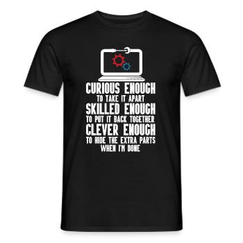 Technologie de soutien à la réparation d’ordinateurs - T-shirt homme - noir - Devant - AI Model Male 178 light (178cm)