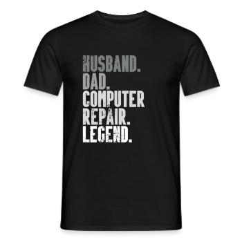 Technologie de soutien à la réparation d’ordinateurs - T-shirt homme - noir - Devant - AI Model Male 178 light (178cm)