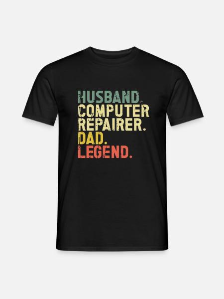 Computerreparaturtechnologie -Support -Technologie - Männer T-Shirt - Schwarz