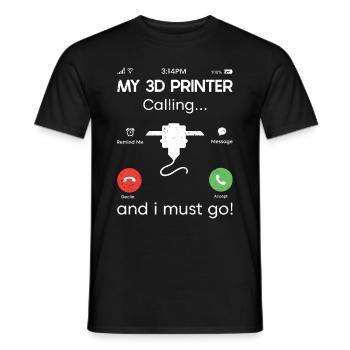 3D-Drucker-Liebhaber, Der Filament Nerdy Druckt - Männer T-Shirt - Schwarz - Vorne - AI Model Male 178 light (178cm)