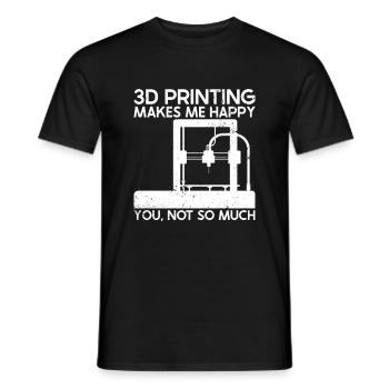 3D-Drucker-Liebhaber, Der Filament Nerdy Druckt - Männer T-Shirt - Schwarz - Vorne - AI Model Male 178 light (178cm)