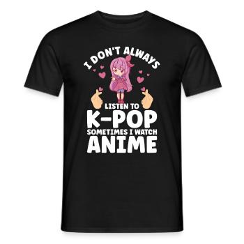 Anime & K-Pop Musique Kpop Manga Japonais Otaku - T-shirt homme - noir - Devant - AI Model Male 178 light (178cm)