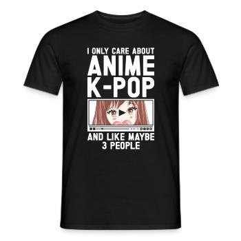 Anime & K-Pop Music Kpop Japanese Manga Otaku - Men's T-Shirt - black - Front - AI Model Male 178 light (178cm)