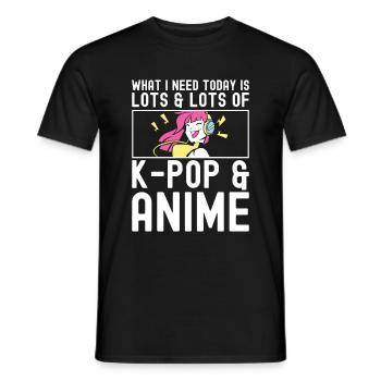Anime & K-Pop Musique Kpop Manga Japonais Otaku - T-shirt homme - noir - Devant - AI Model Male 178 light (178cm)