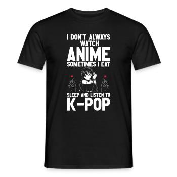 Anime & K-Pop Musique Kpop Manga Japonais Otaku - T-shirt homme - noir - Devant - AI Model Male 178 light (178cm)