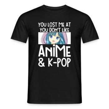 Anime & K-Pop Musique Kpop Manga Japonais Otaku - T-shirt homme - noir - Devant - AI Model Male 178 light (178cm)