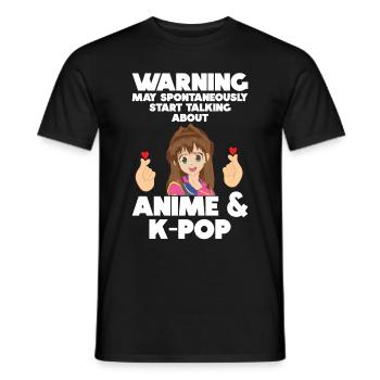 Anime & K-Pop Musique Kpop Manga Japonais Otaku - T-shirt homme - noir - Devant - AI Model Male 178 light (178cm)