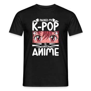 Anime & K-Pop Musique Kpop Manga Japonais Otaku - T-shirt homme - noir - Devant - AI Model Male 178 light (178cm)