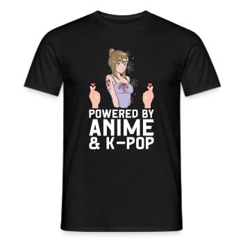 Anime & K-Pop Musique Kpop Manga Japonais Otaku - T-shirt homme - noir - Devant - AI Model Male 178 light (178cm)
