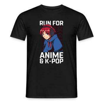 Anime & K-Pop Musique Kpop Manga Japonais Otaku - T-shirt homme - noir - Devant - AI Model Male 178 light (178cm)