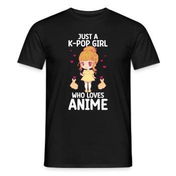 Anime & K-Pop Music Kpop Japanese Manga Otaku - Men's T-Shirt - black - Front - AI Model Male 178 light (178cm)