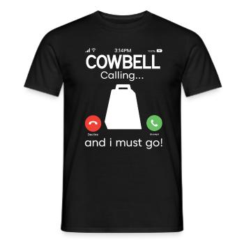 Cowbell More Cowbell-Vintager - Men's T-Shirt - black - Front - AI Model Male 178 light (178cm)