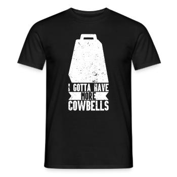 Cowbell More Cowbell-Vintager - Men's T-Shirt - black - Front - AI Model Male 178 light (178cm)