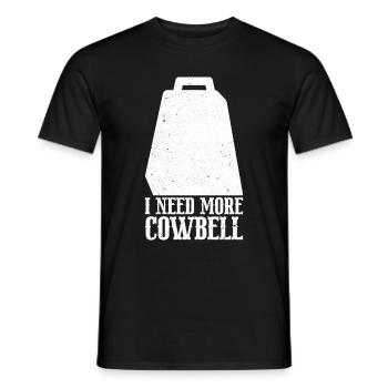 Cowbell More Cowbell-Vintager - Men's T-Shirt - black - Front - AI Model Male 178 light (178cm)